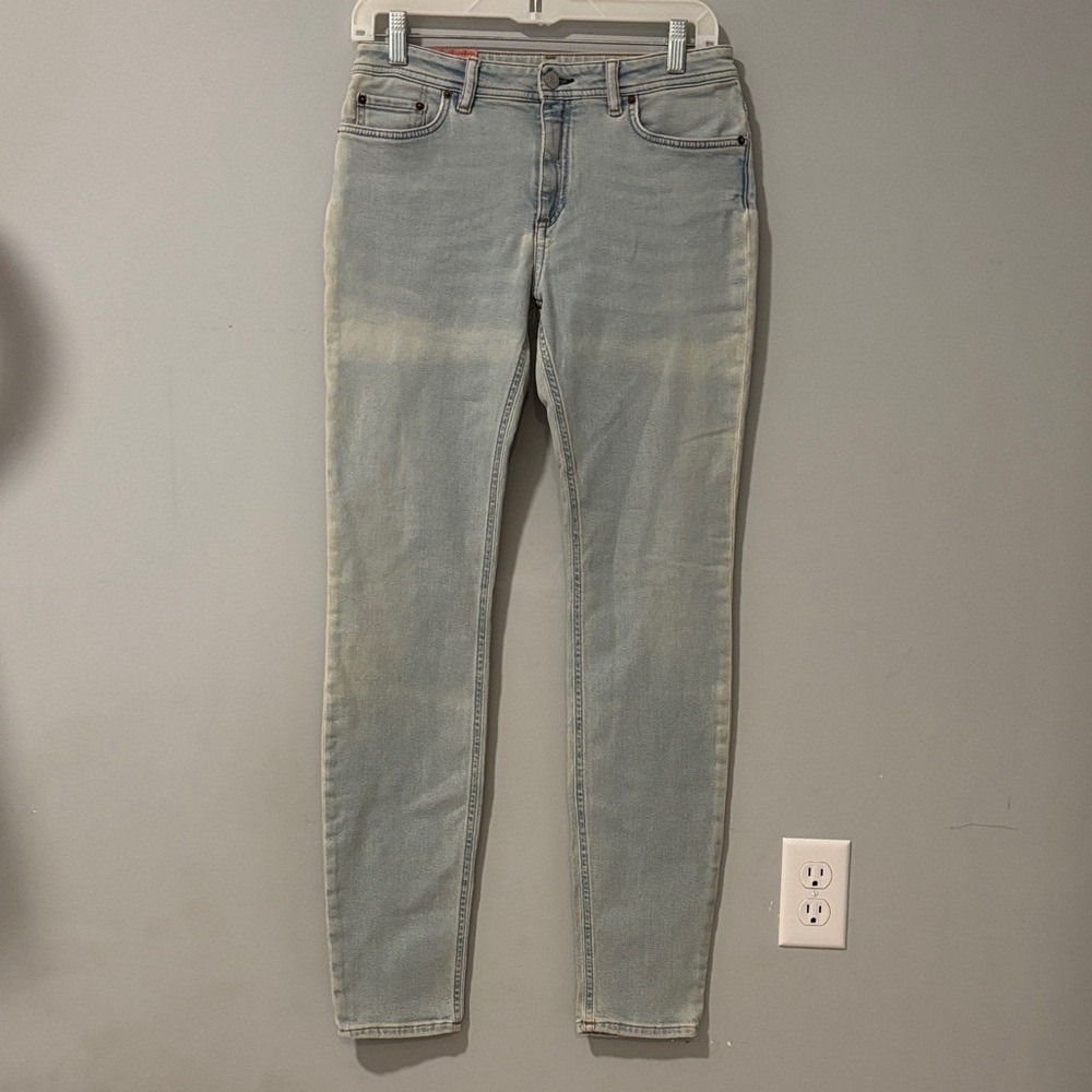 Acne Studios Bla Konst Climb Lt Blue Skinny Jeans Made in Italy Designer